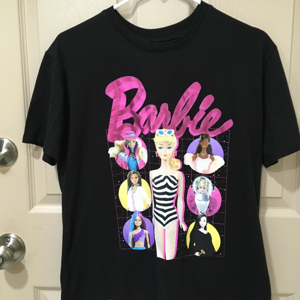 Barbie You Can Be Anything  Black Graphic T-Shirt SZ L (11-13)